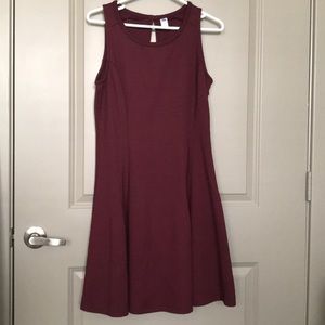 Maroon flare dress